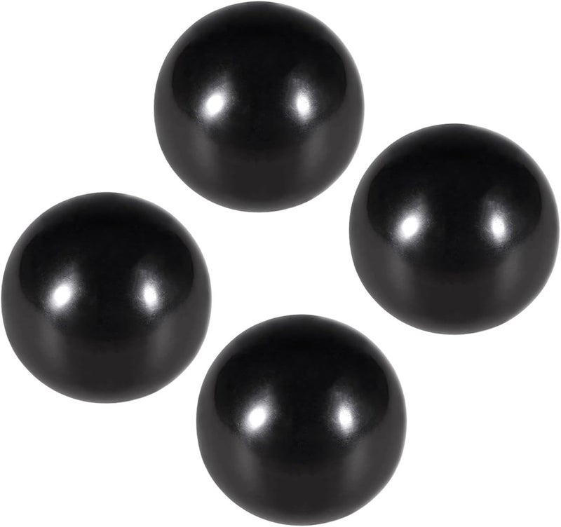 CoCud Thermoset Ball Knobs, M8 Female Thread 40mm Diameter, Plastic Metric Hand Screw Grip Black - (Applications: for Lathe Machinery Lever Handle), 4-Pieces - Image 1